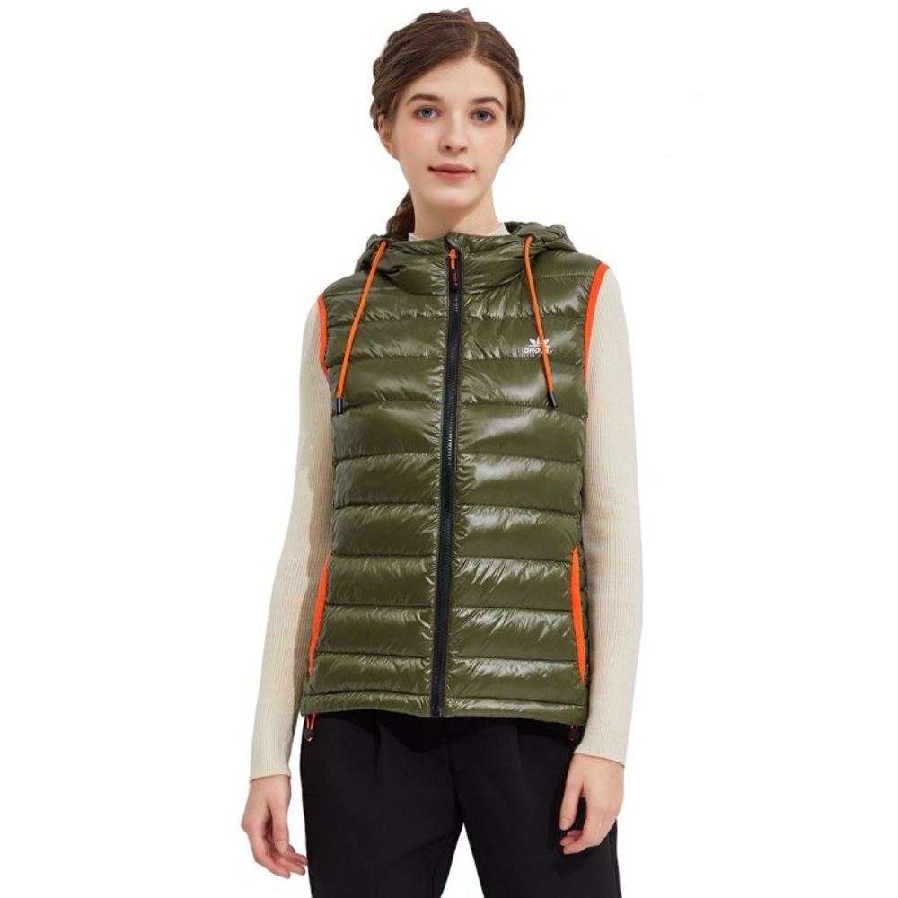 Orolay Women's Ultra Lightweight Down Vest Stand Collar Winter Coat